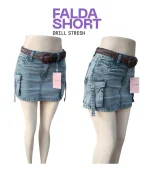 FALDA SHORT DRILL DAMA - Imagen 2